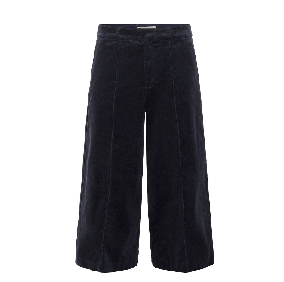 Part Two Navy Corduroy Culottes