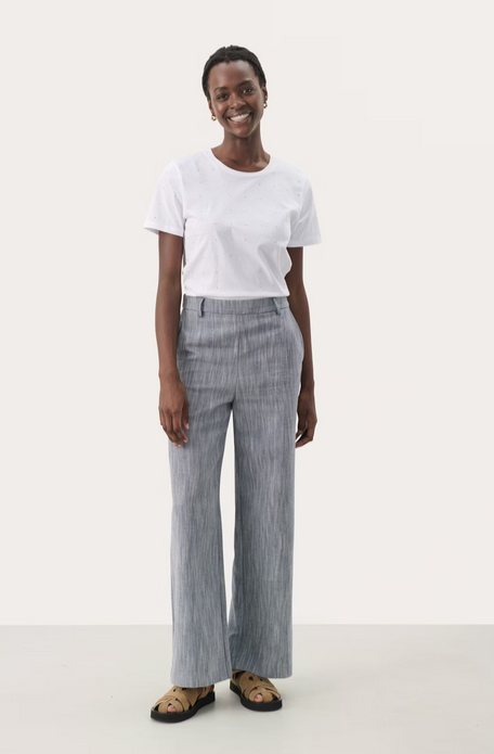 Part Two Blue Suit Trousers