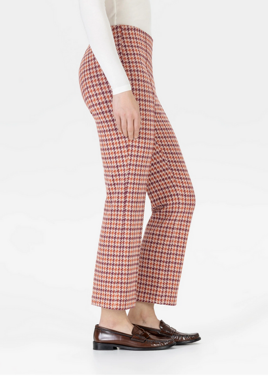 STEHMANN Maroon and Orange Crop Trousers