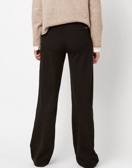 TONI  Dark Brown Jenny Wide Leg Trousers