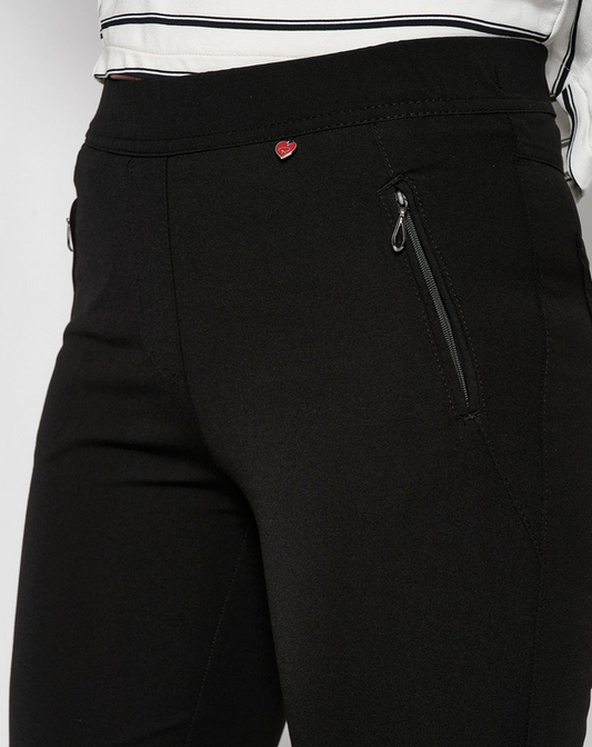 TONI Alice Zip Black Slim Trousers