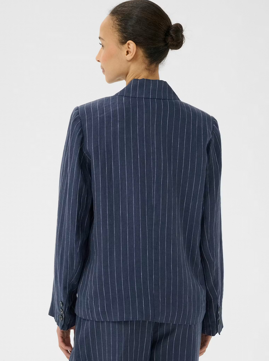 Part Two Alita Pinstripe 100% Linen Blazer