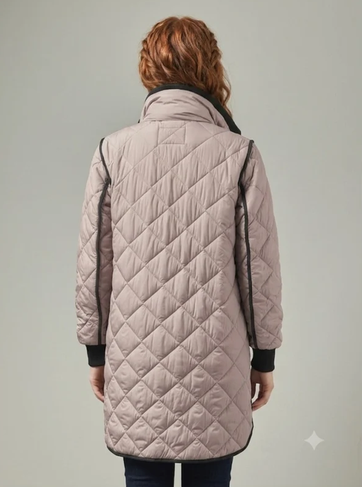 JUNGE Pale Mauve Margrethe Quilted Jacket