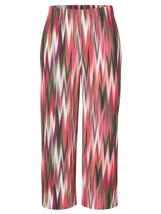 Via Appia Pink and Green Pleat Trousers
