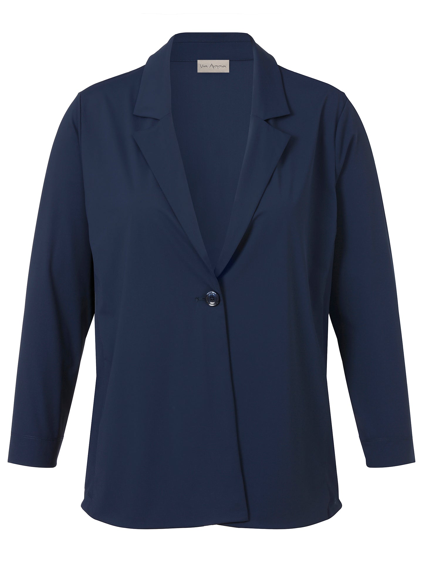 Via Appia Navy Shell Blazer Jacket