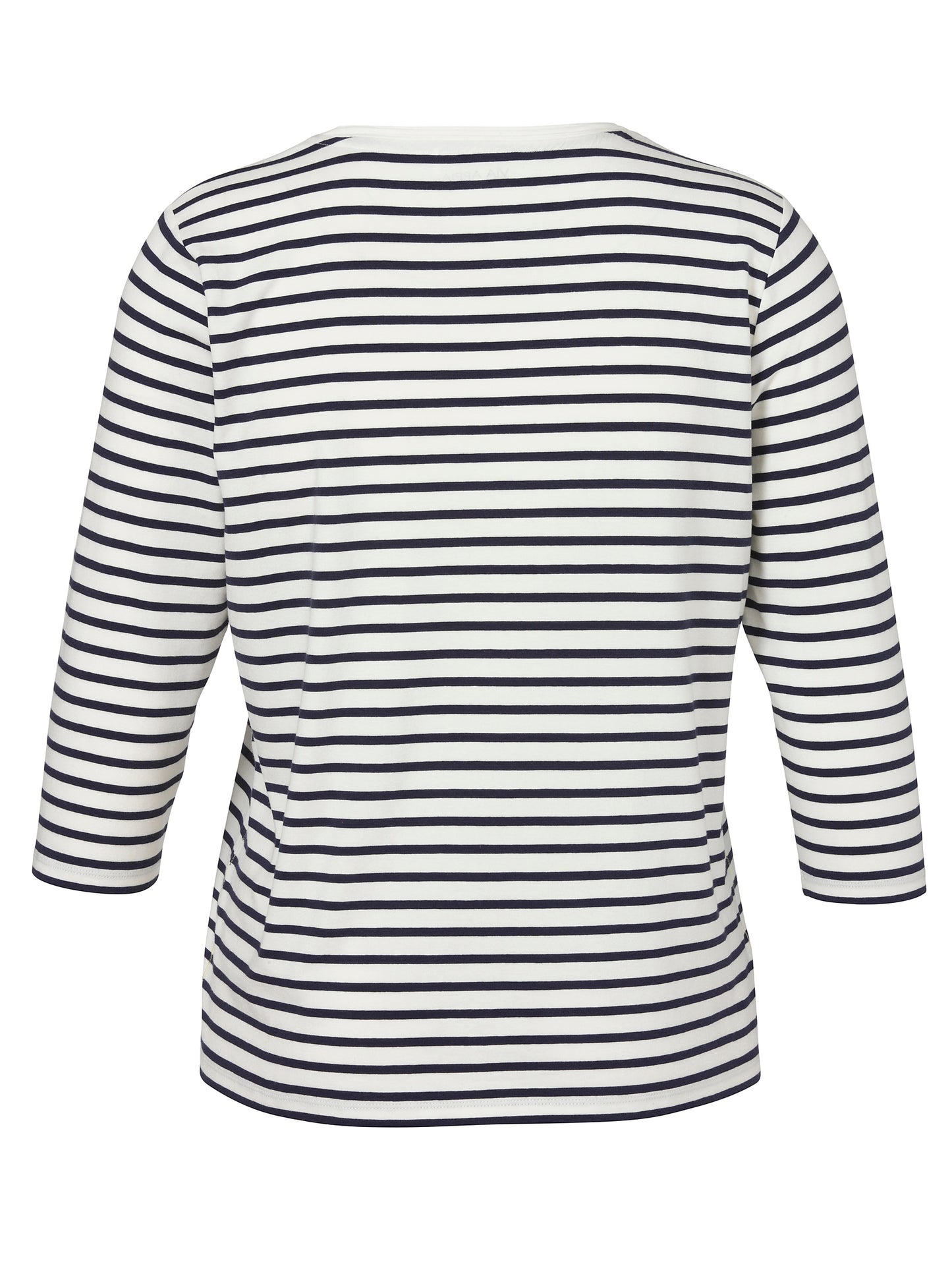 Via Appia Blue Flower Stripe Jersey Top