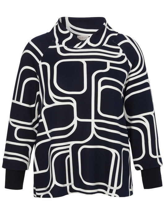 Via Appia Abstract Print Sweatshirt Jumper