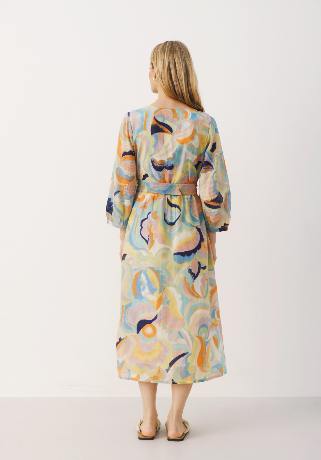 Part Two Belted Pastel Midi Dress