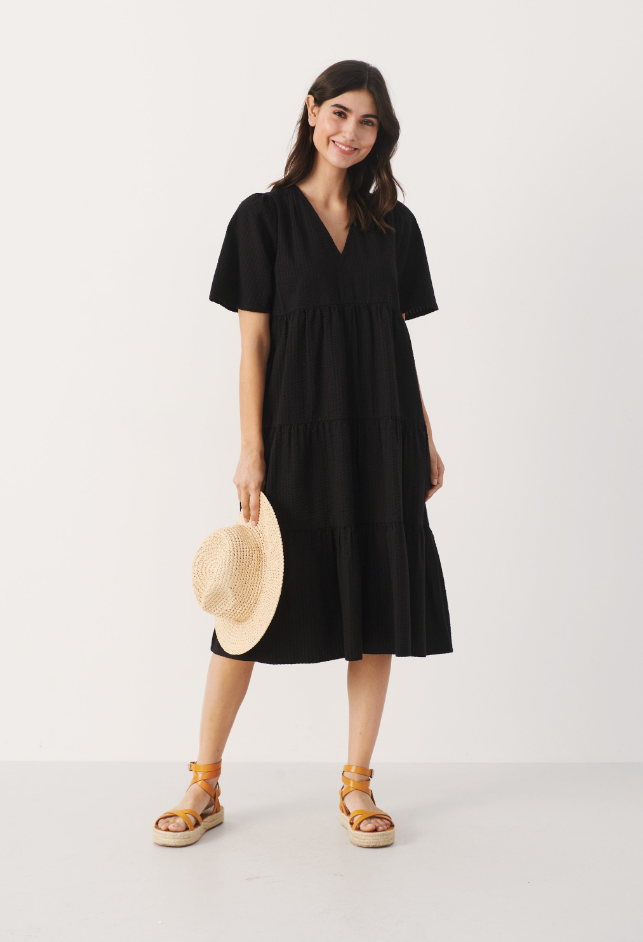 Part Two Black V-Neck Dress
