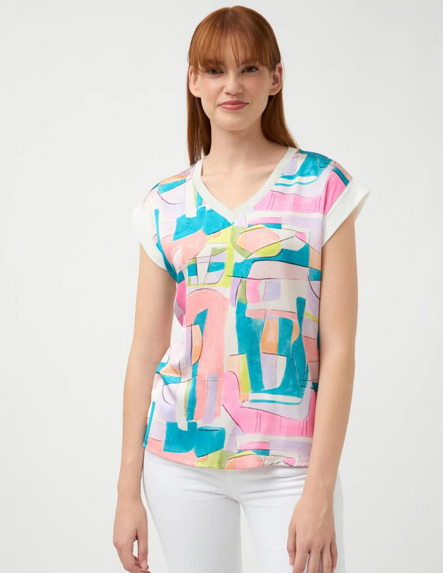 TINTA Roxy Pastel V-Neck Top