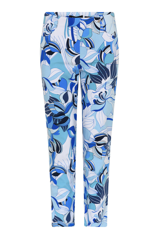 Robell Bella 09 Blue Printed Trousers