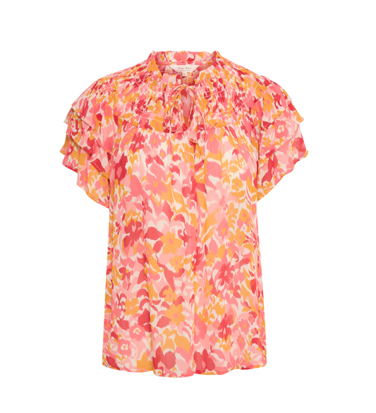 Part Two Orange Floral Print Blouse