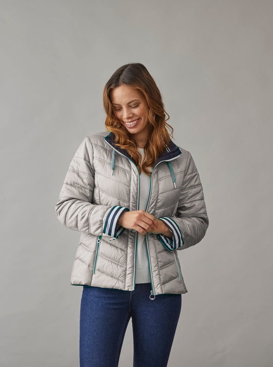JUNGE Silver Elizabeth Padded Jacket