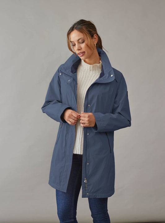 JUNGE Lina Denim Blue Waterproof Jacket