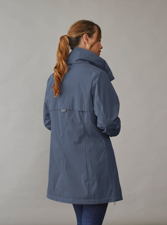 JUNGE Lina Denim Blue Waterproof Jacket