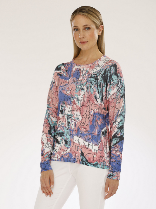 Gollehaug Watercolour Fine Knit Jumper