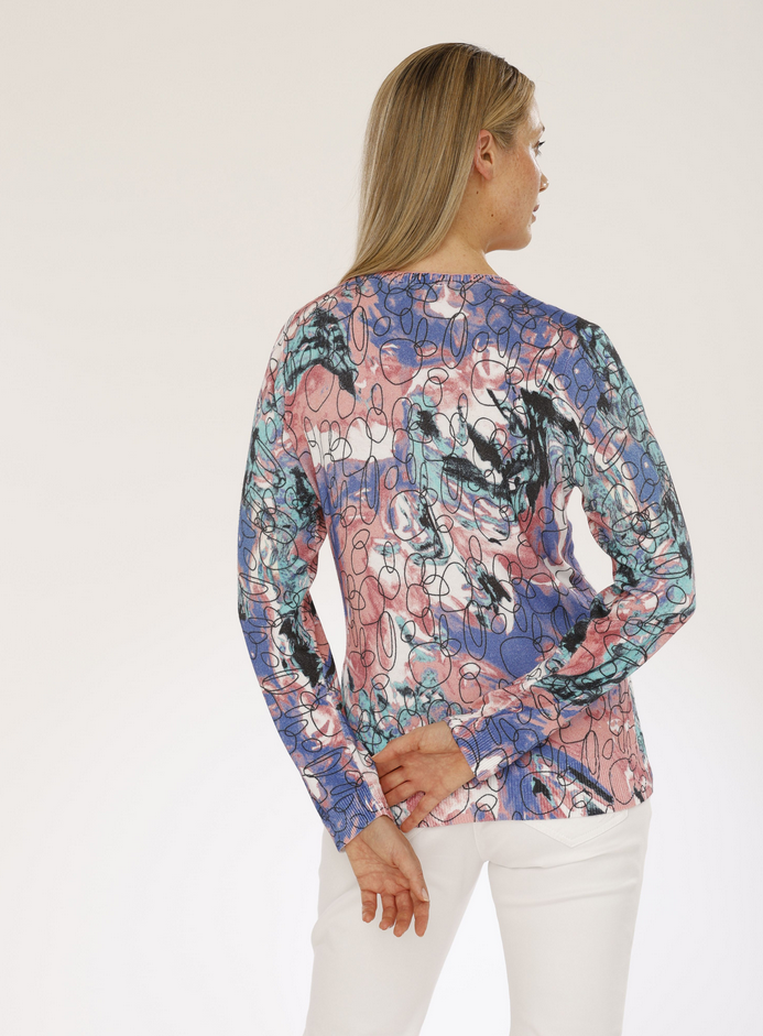 Gollehaug Watercolour Fine Knit Jumper