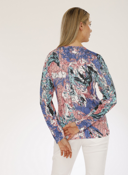 Gollehaug Watercolour Fine Knit Jumper