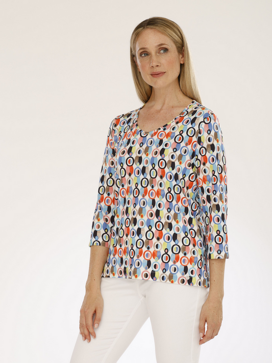 Gollehaug Multi Colour Short Sleeve Top