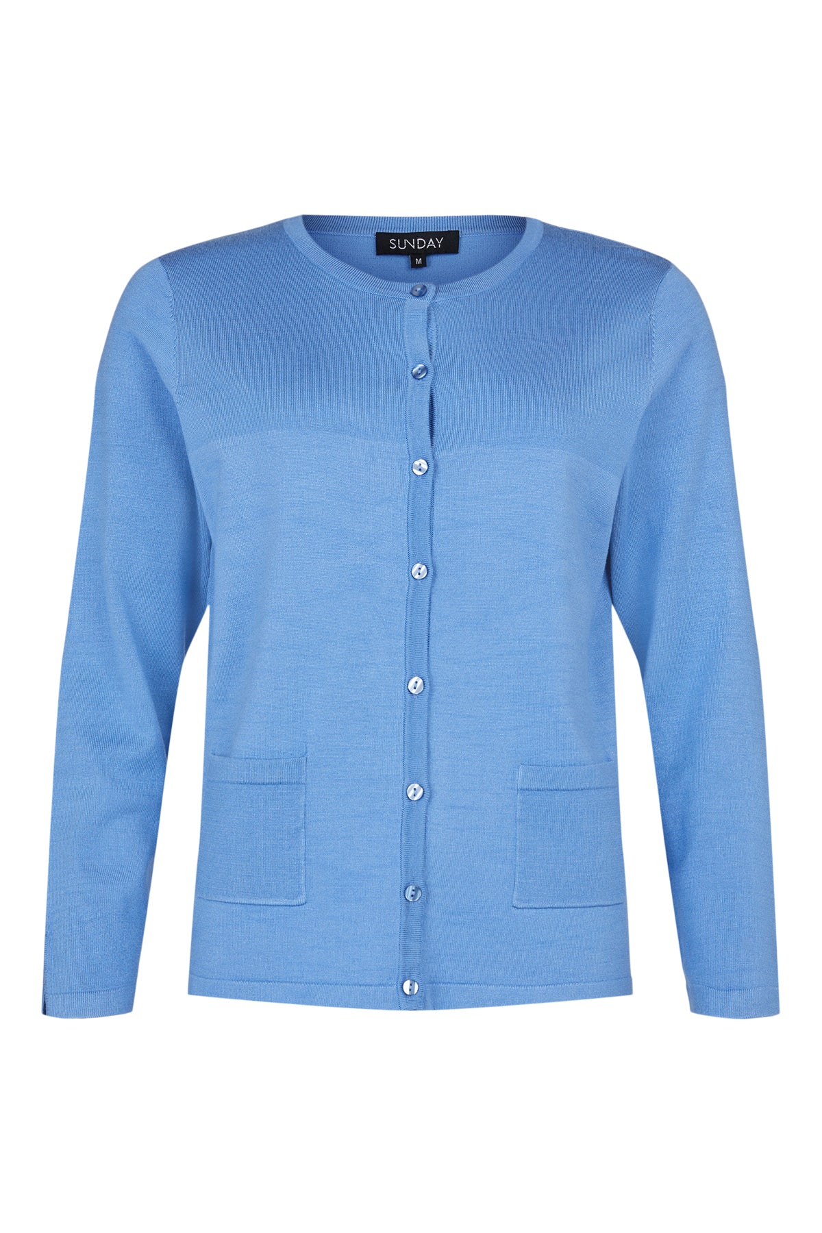 SUNDAY Blue Classic Button Up Cardigan