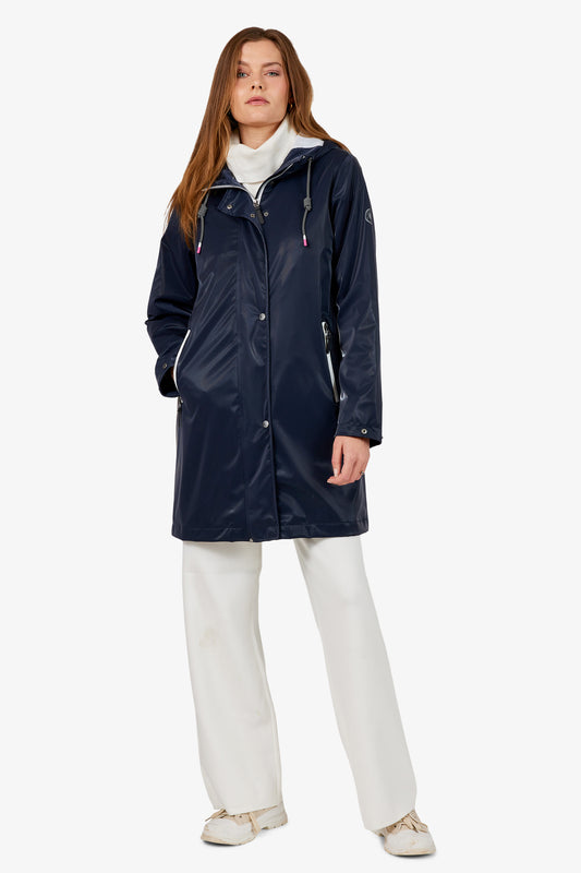 FRANDSEN Navy Sheen Waterproof Rain Jacket