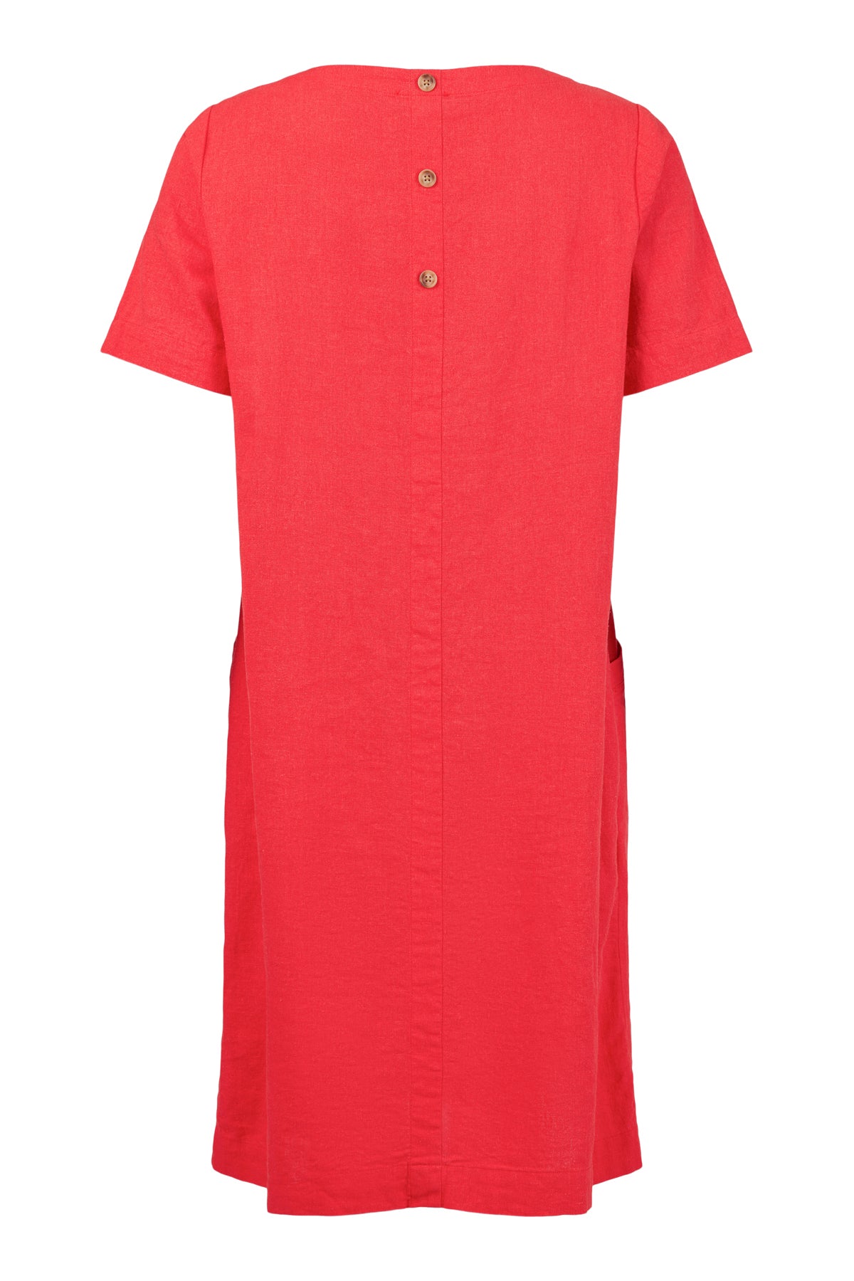 SUNDAY Vermillion Button Back Dress
