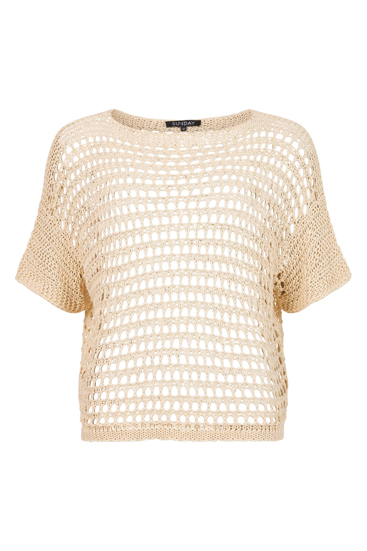 SUNDAY Beige Crochet Jumper