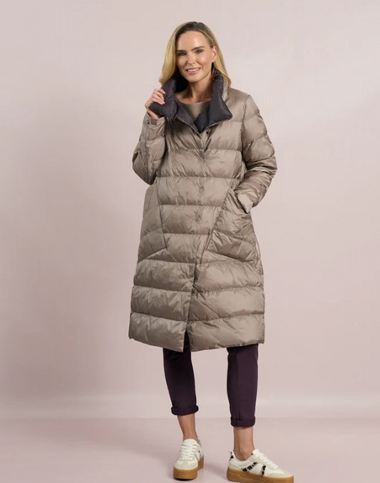 DECK Taupe Reversible 100% Nylon Padded Jacket