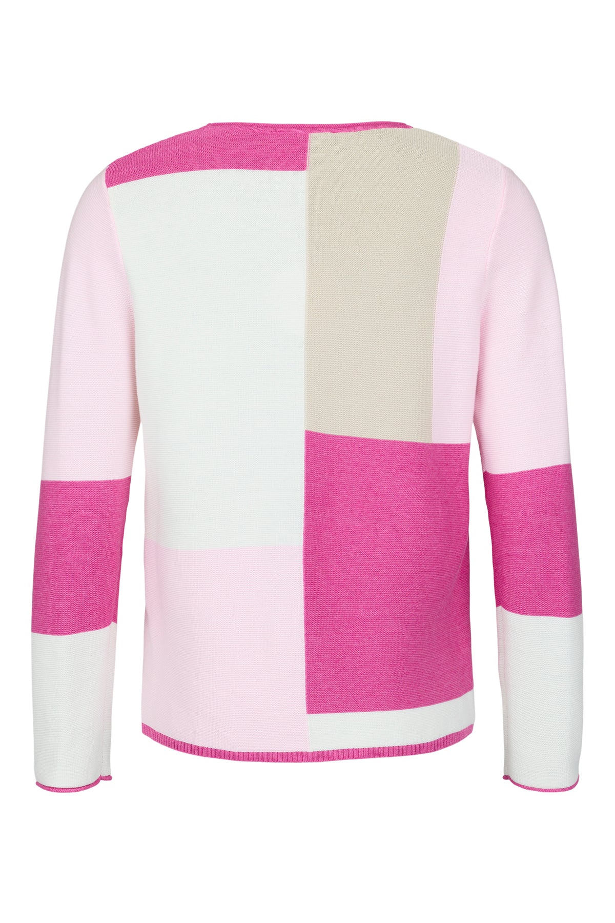 SUNDAY Pink Colourblock Classic Jumper