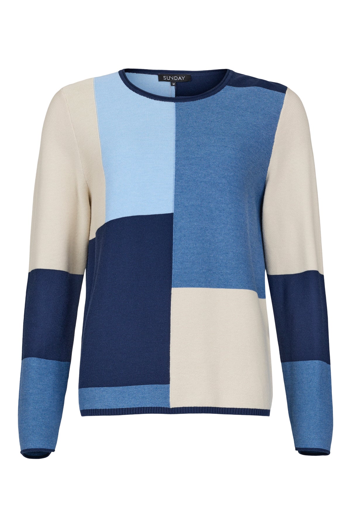 SUNDAY Blue Patch Knit Jumper