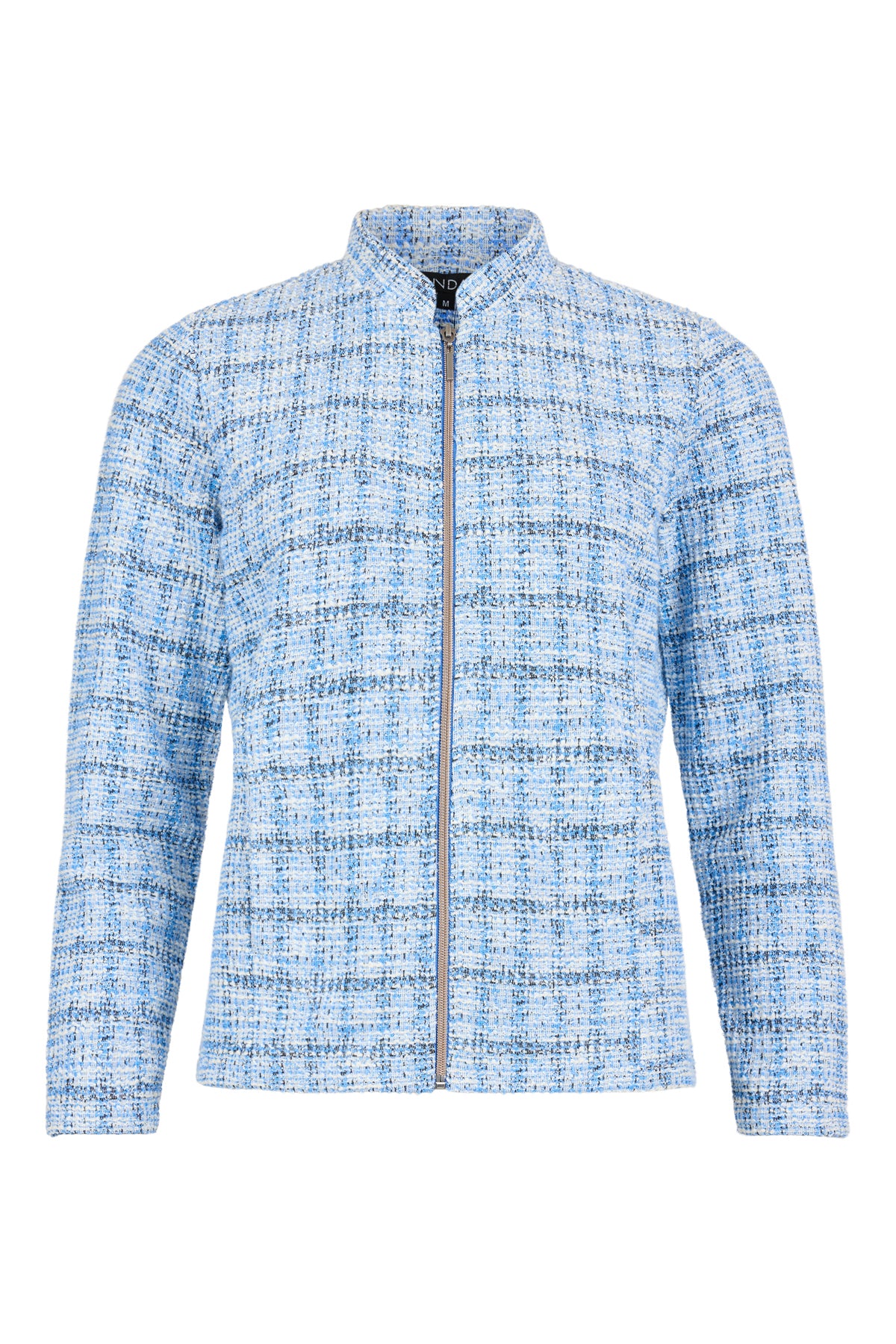 SUNDAY Blue Tweed Zip Jacket
