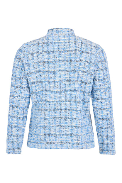 SUNDAY Blue Tweed Zip Jacket