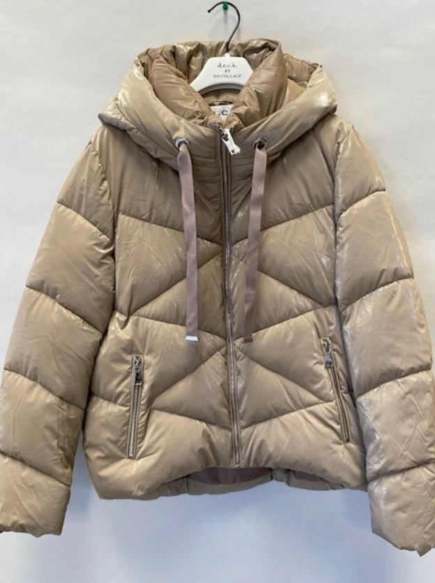 DECK Taupe Short Puffer Jacket