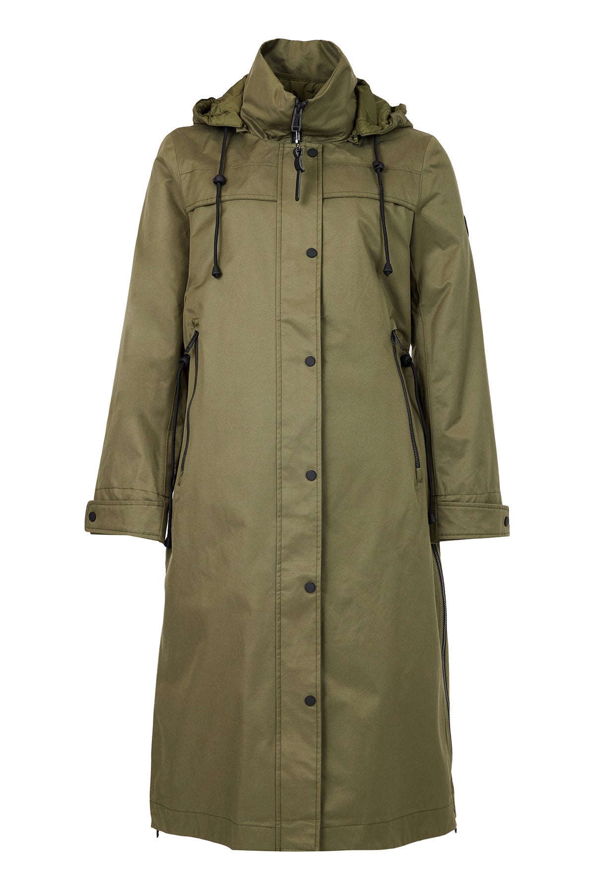 Frandsen Green Long Parka Coat