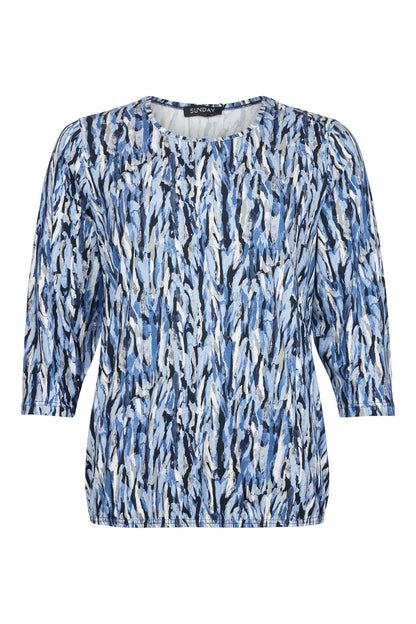 SUNDAY Blue Stripes Jersey Top