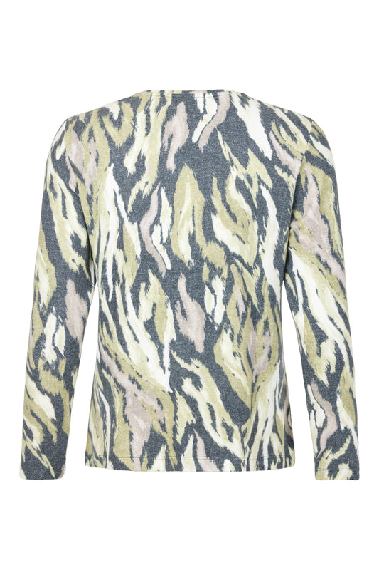SUNDAY Green Patterned Top