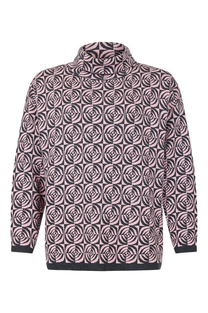 SUNDAY Pink Patterned Sweater