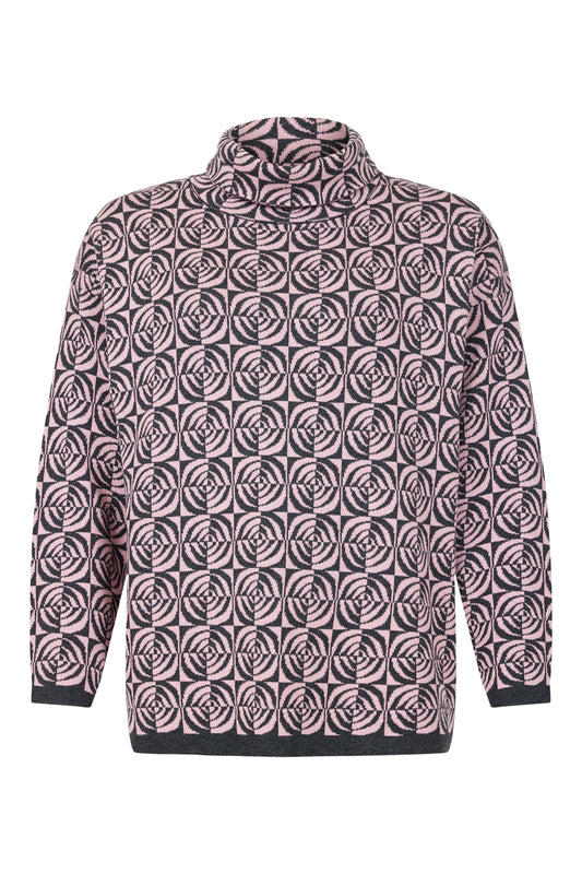SUNDAY Pink Patterned Sweater