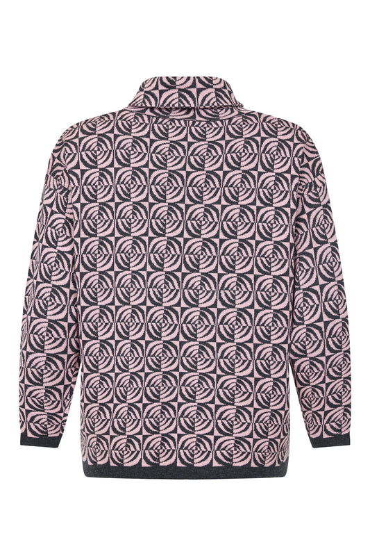 SUNDAY Pink Patterned Sweater
