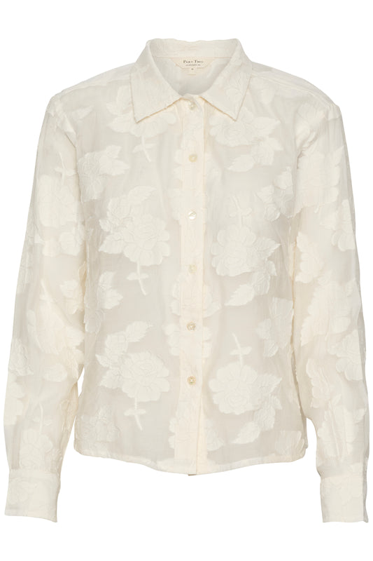 Part Two Semi Sheer Embrodiered Blouse