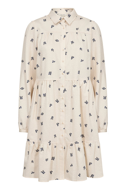 Part Two Seersucker Cream Dress