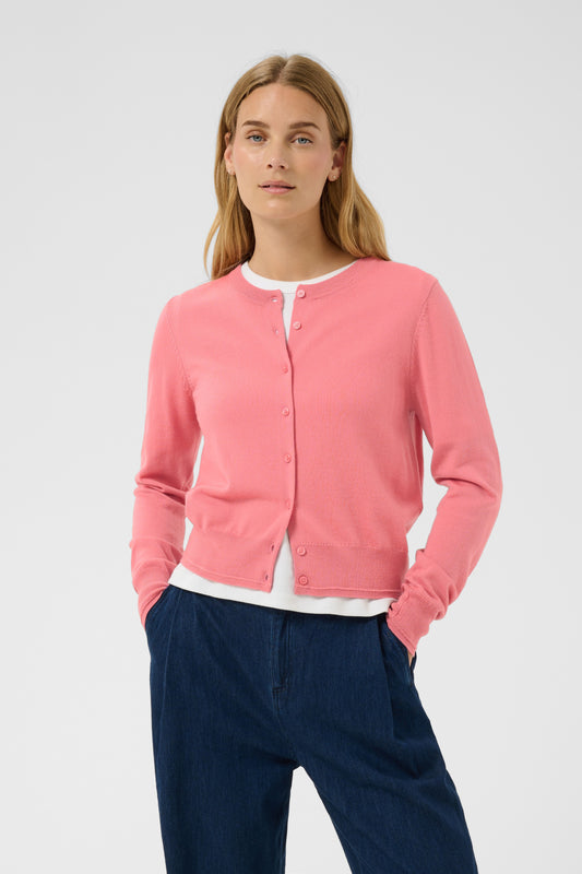 Part Two Noelani 100% Wool Pink Cardigan