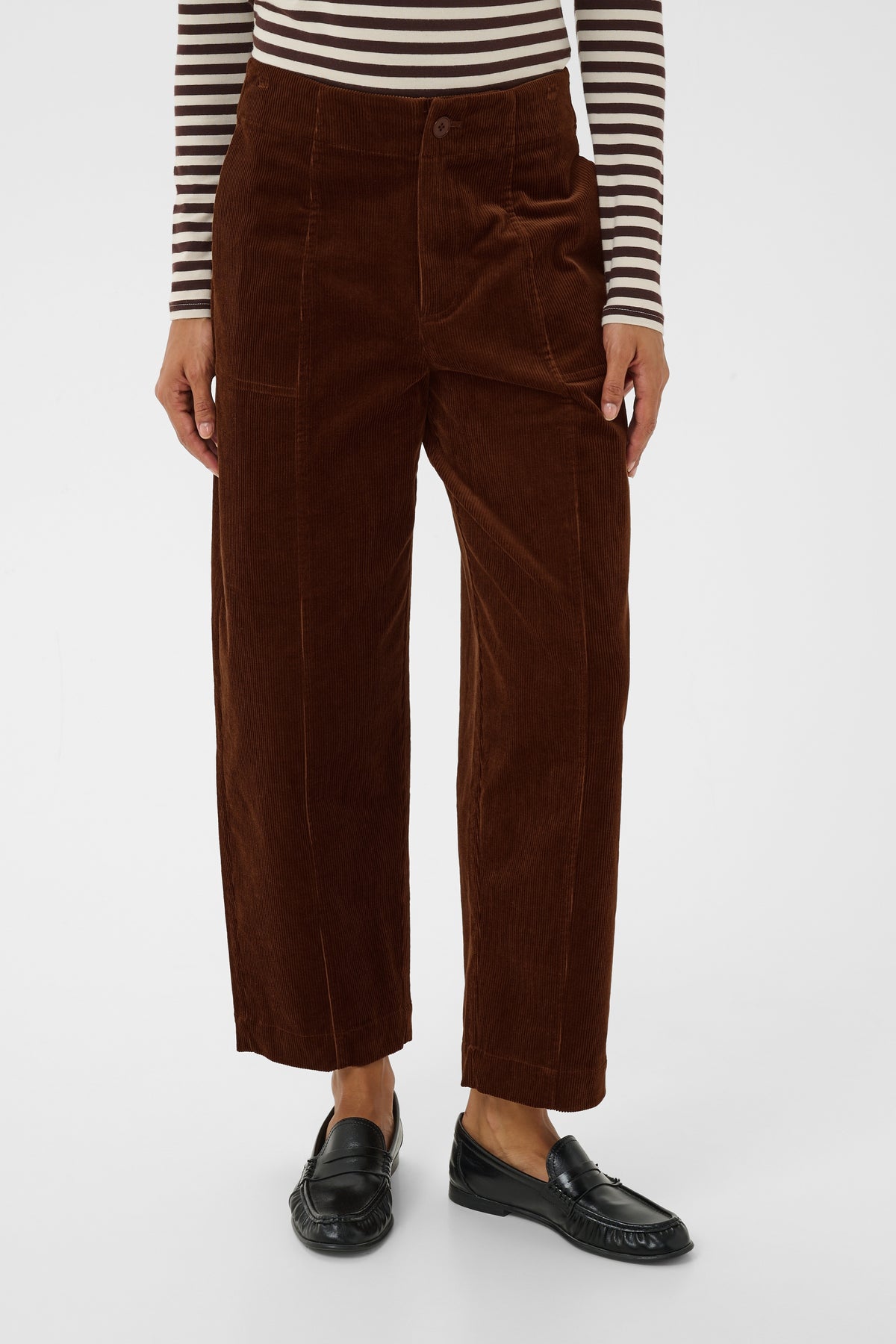 Part Two Netta Chestnut Corduroy Trousers