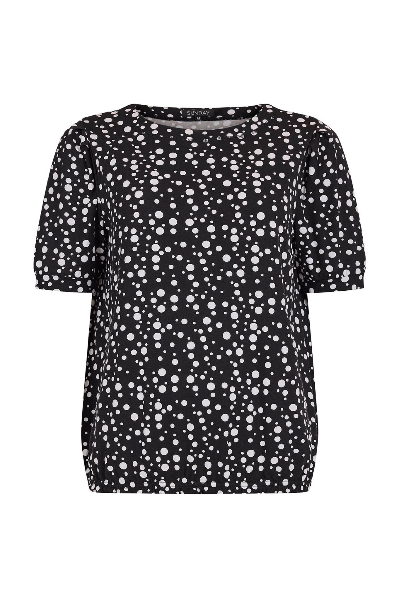 SUNDAY Black & White Polka Dot T-Shirt