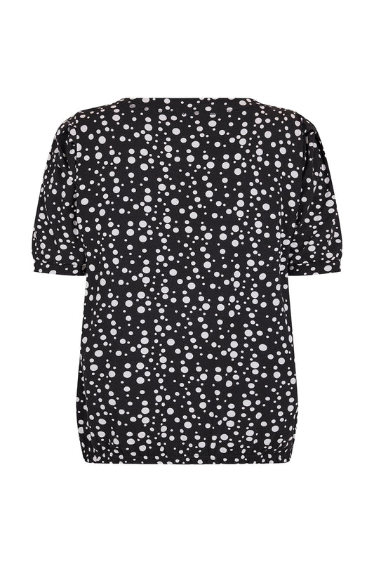SUNDAY Black & White Polka Dot T-Shirt
