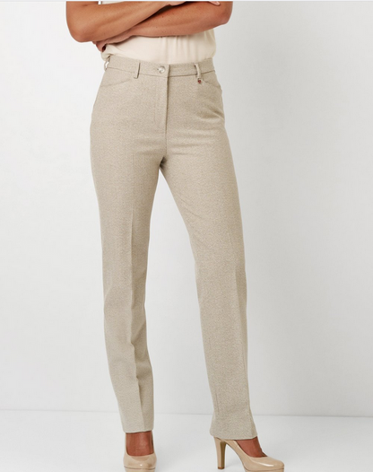 TONI Beige Mini Houndstooth Scarlet Trousers