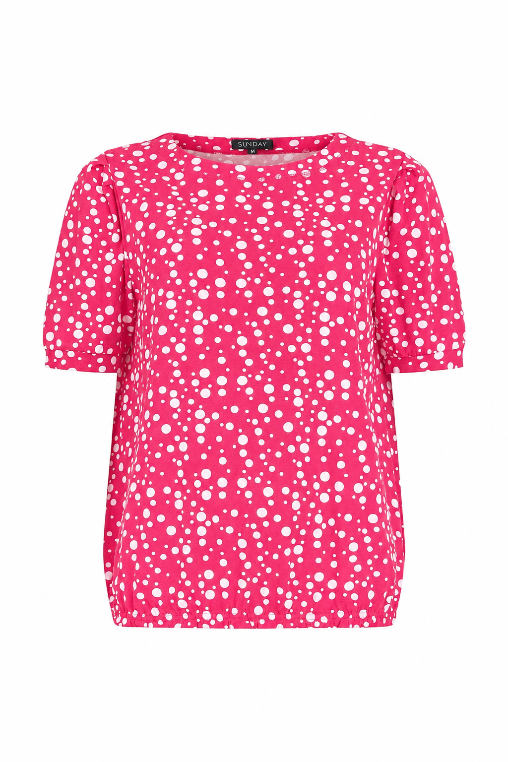 SUNDAY Pink & White Polka Dot T-Shirt
