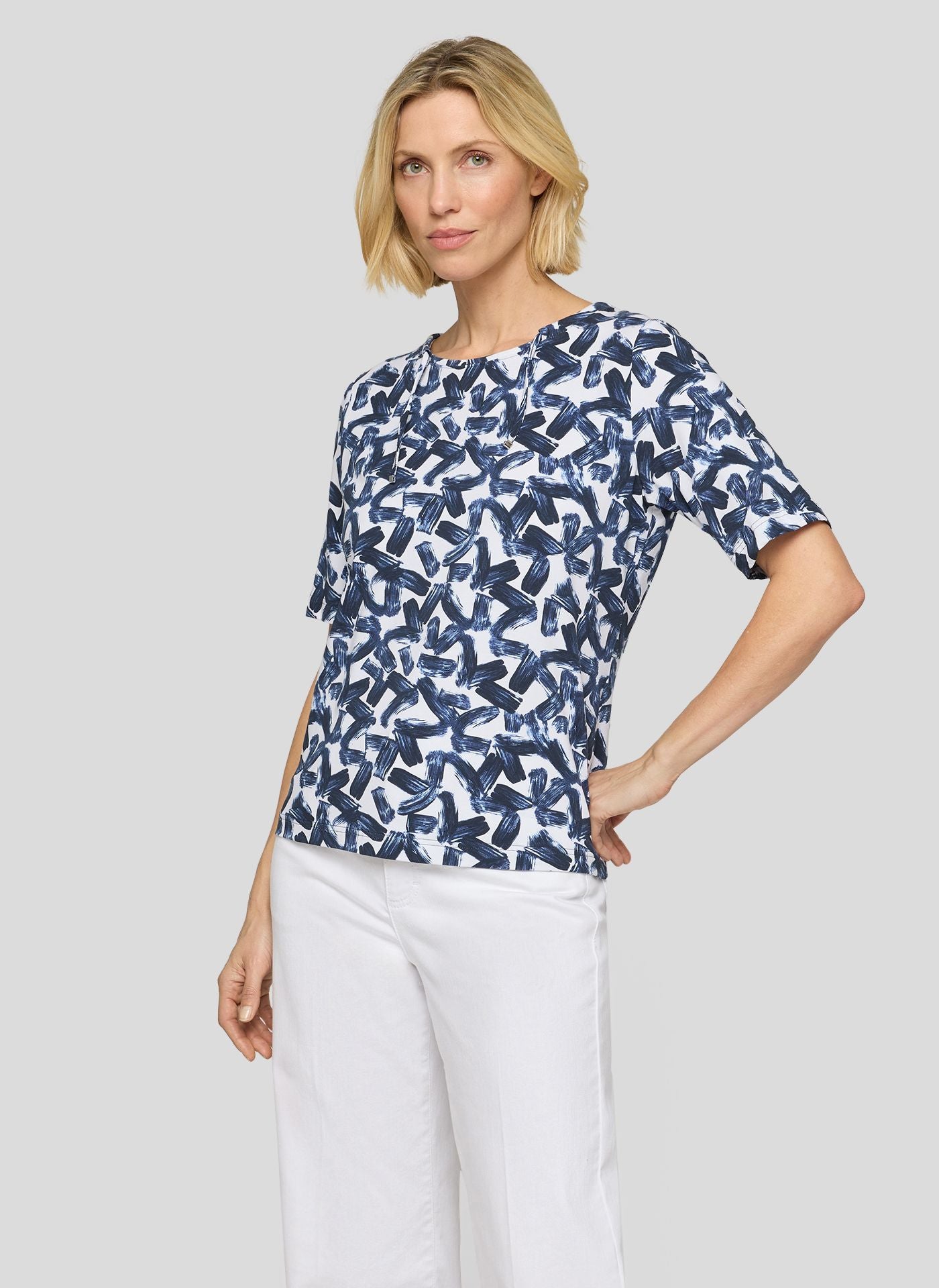 RABE T-Shirt WIth Drawstring Neckline
