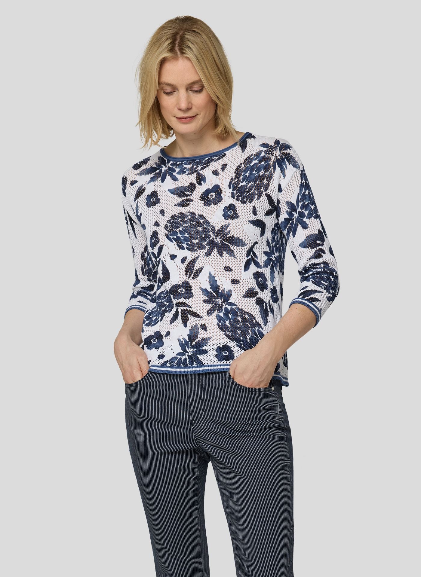 RABE Knit Floral Top