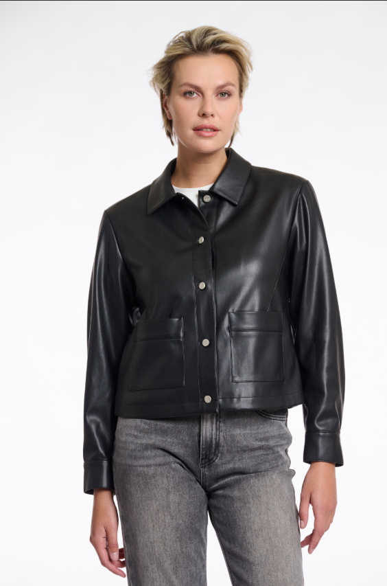 Rino&Pelle Black Faux Leather Jacket